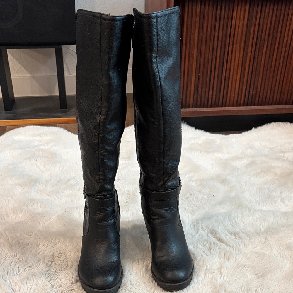Guess Black Over the Knee Boots